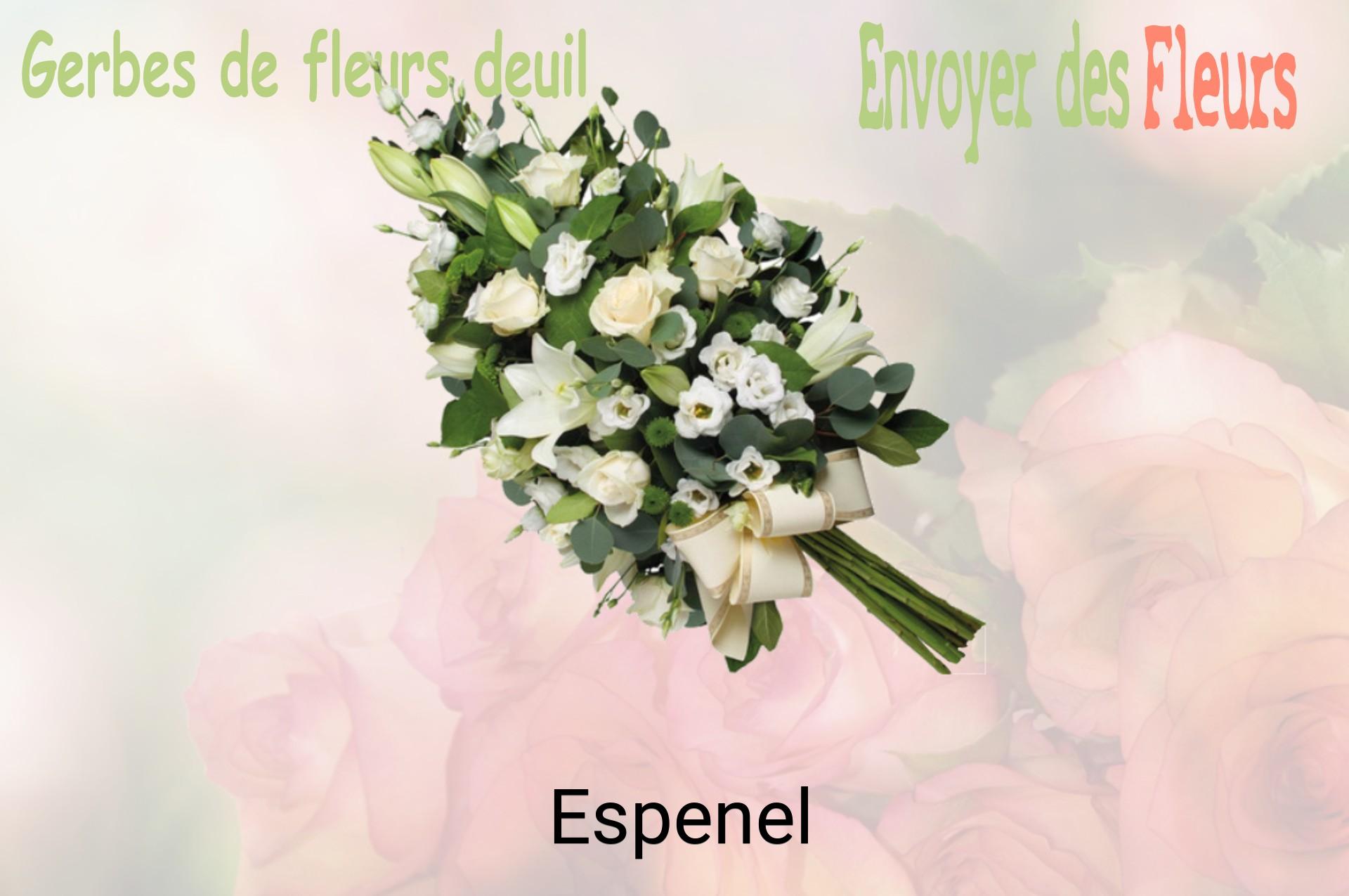 Gerbe de fleurs de deuil livrée à Espenel